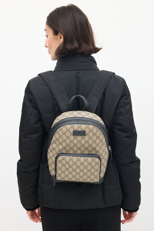 Gucci Beige 
Black Monogram Backpack