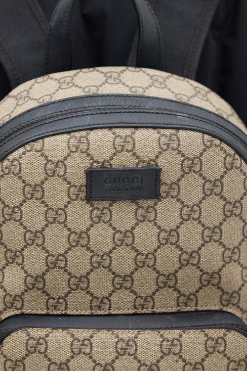 Gucci Beige 
Black Monogram Backpack