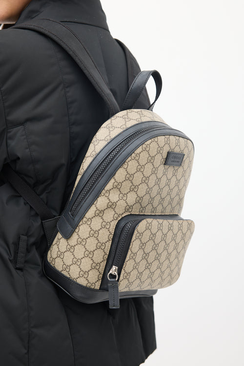 Gucci Beige 
Black Monogram Backpack