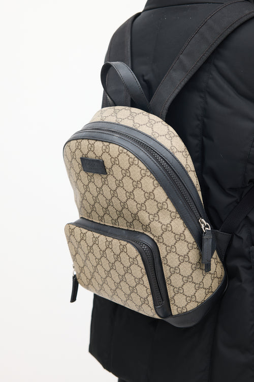 Gucci Beige 
Black Monogram Backpack