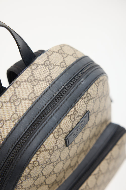 Gucci Beige 
Black Monogram Backpack