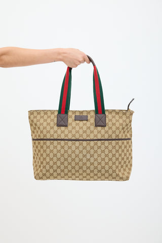 Gucci Beige GG Supreme Monogram Tote