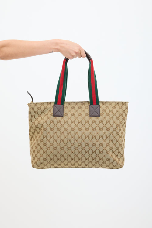 Gucci Beige GG Supreme Monogram Tote