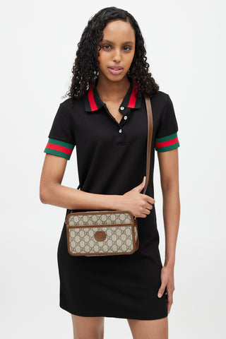 Gucci Brown GG Supreme Monogram Mini Bag