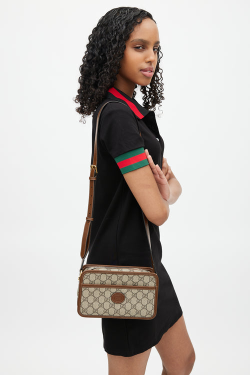 Gucci Brown GG Supreme Monogram Mini Bag