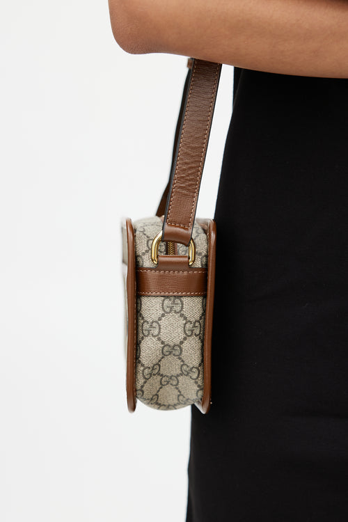 Gucci Brown GG Supreme Monogram Mini Bag