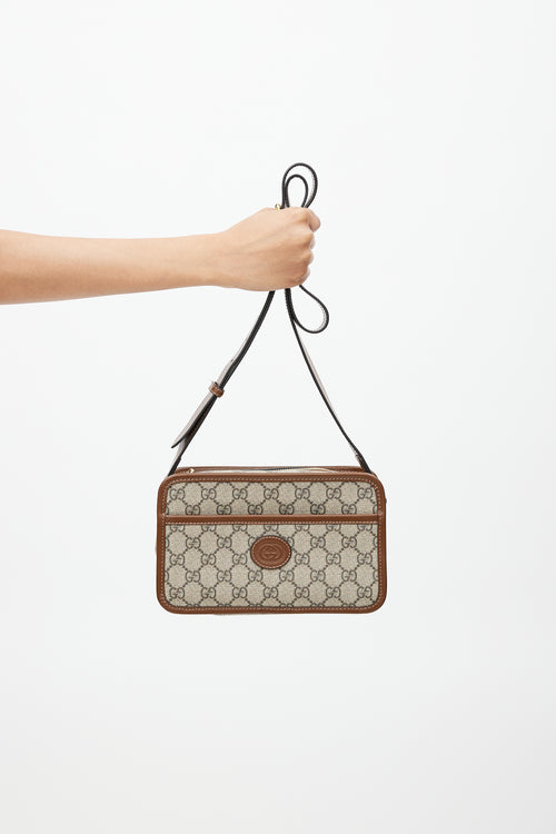 Gucci Brown GG Supreme Monogram Mini Bag