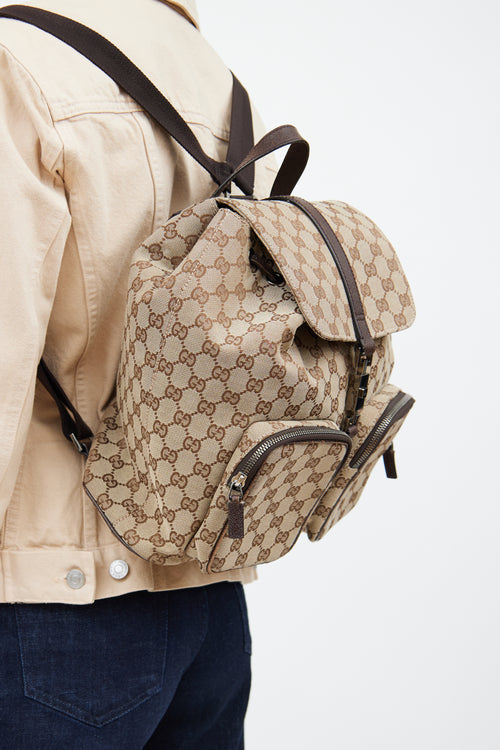 Gucci Beige Monogram Jackie Backpack