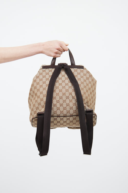 Gucci Beige Monogram Jackie Backpack