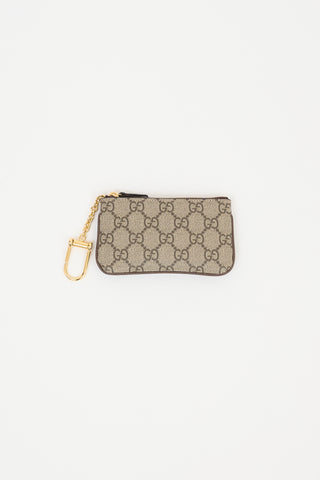 Gucci Beige Monogram Ophidia Key Case