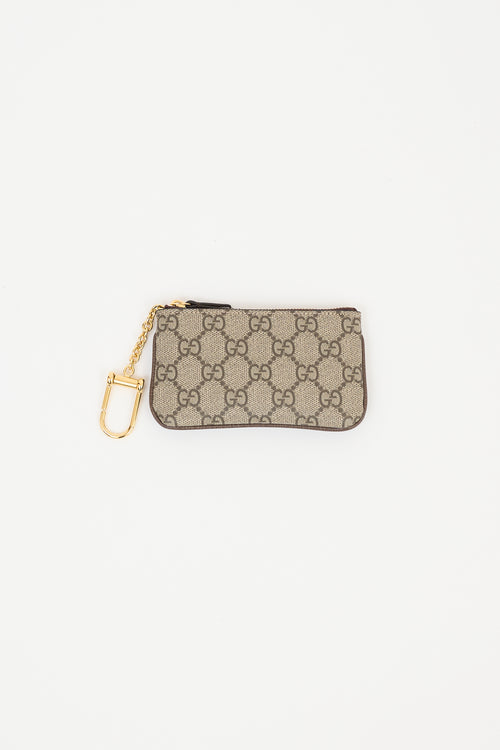 Gucci Beige Monogram Ophidia Key Case