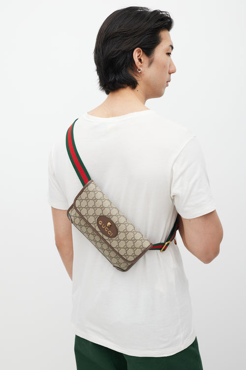 Gucci Brown 
Multicolour Monogram Belt Bag