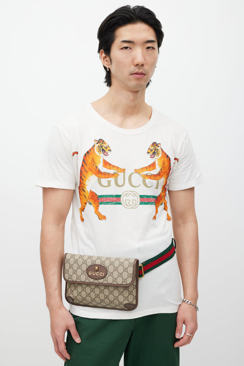 Gucci Brown 
Multicolour Monogram Belt Bag