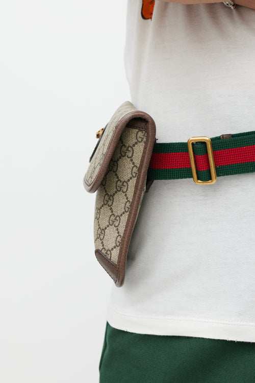 Gucci Brown 
Multicolour Monogram Belt Bag