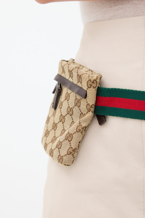 Gucci Beige 
Multicolour GG Supreme Monogram Waist Bag