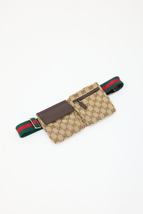 Gucci Beige 
Multicolour GG Supreme Monogram Waist Bag