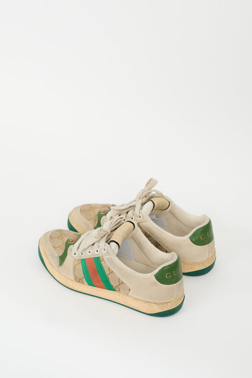 Gucci Beige 
Multicolour GG Web Screener Sneaker