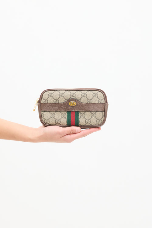 Gucci Beige 
Multicolour Monogram Ophidia Belt Bag