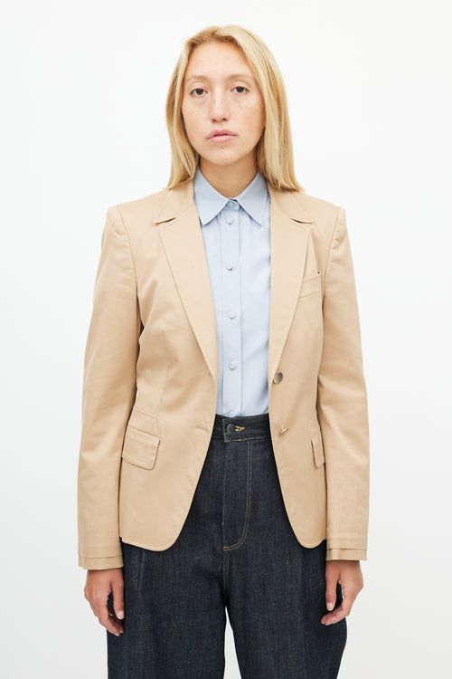 Gucci Beige Two Button Blazer