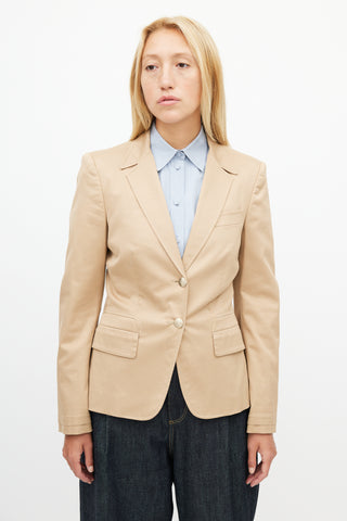 Gucci Beige Two Button Blazer