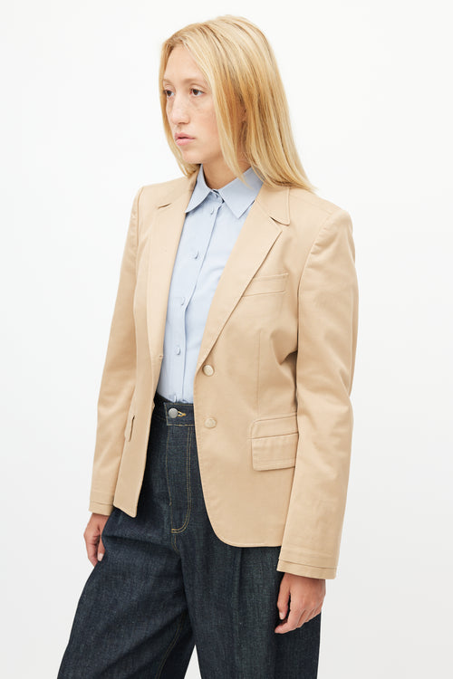 Gucci Beige Two Button Blazer