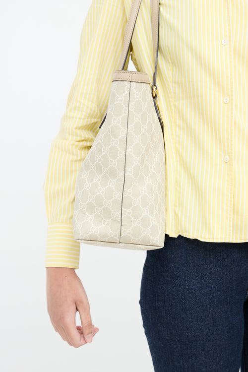 Gucci Beige 
White Ophidia Tote Bag