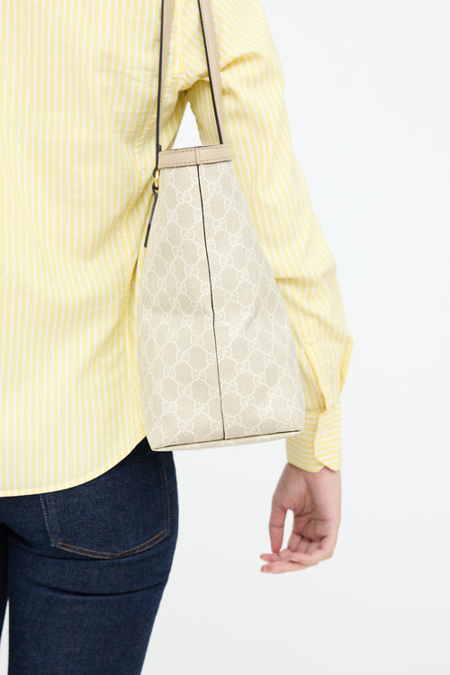 Gucci Beige 
White Ophidia Tote Bag