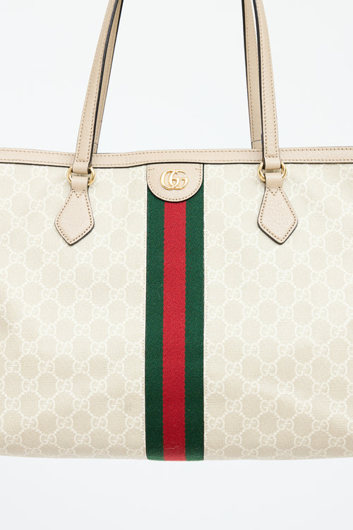 Gucci Beige 
White Ophidia Tote Bag