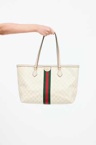 Gucci Beige 
White Ophidia Tote Bag