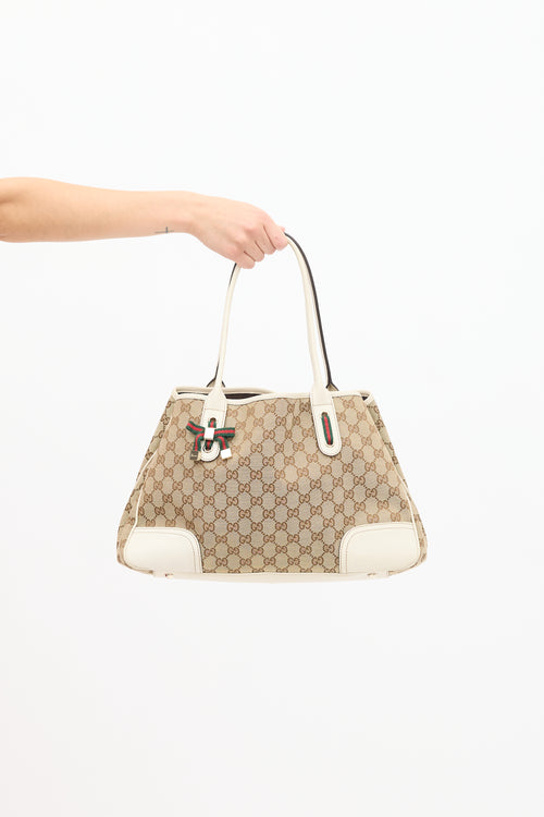 Gucci Beige 
White Monogram Princy Tote