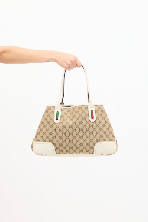 Gucci Beige 
White Monogram Princy Tote