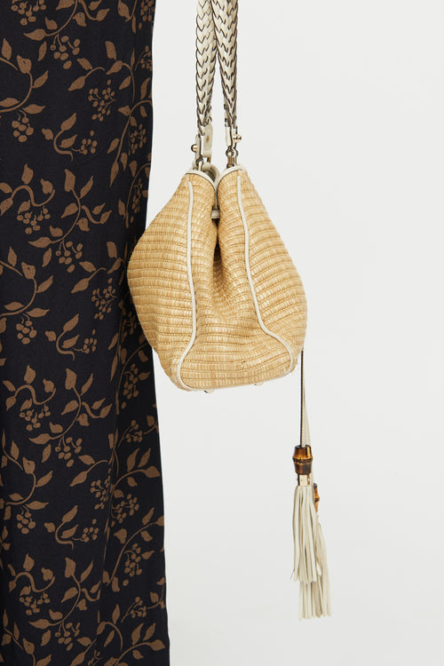 Gucci Raffia Peggy Shoulder Bag