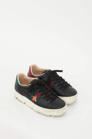 Gucci Black Ace Bee Platform Sneaker