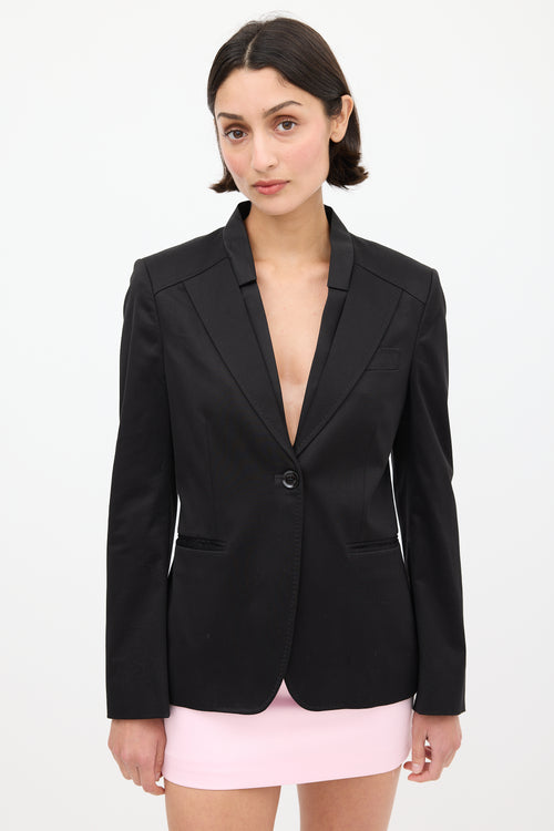 Gucci Black Double Collar Blazer