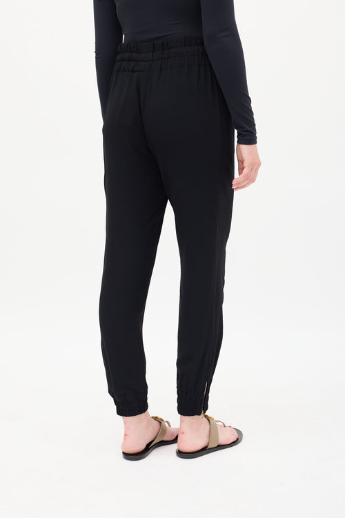 Gucci Black Elasticized Tapered Trouser