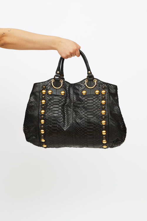 Gucci Black Leather Babouska Fringe Bag