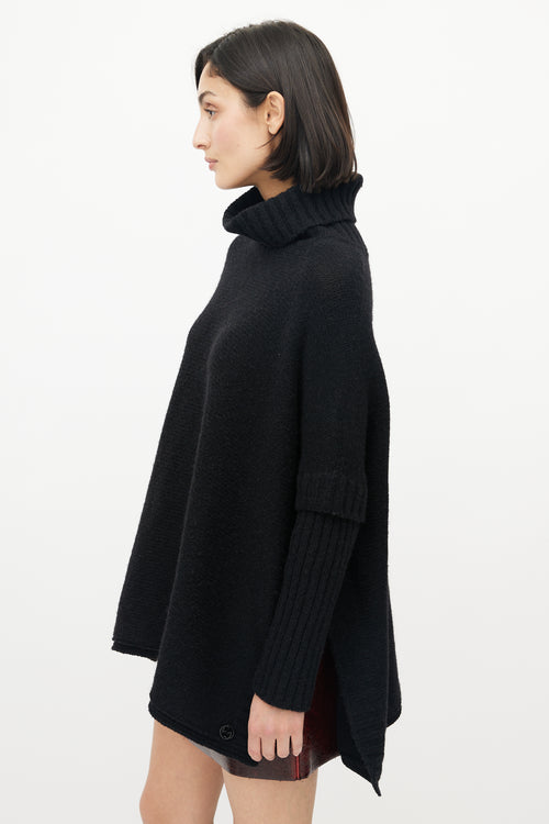 Gucci Black Knit Turtleneck Sweater