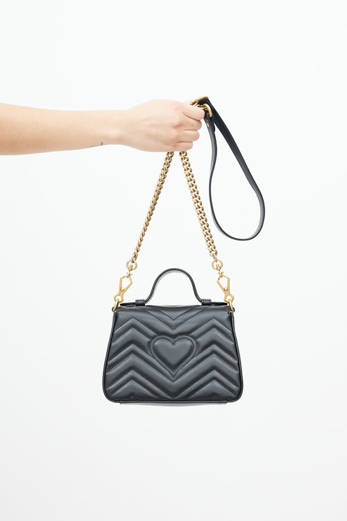 Gucci Black 
Gold Marmont Leather Bag