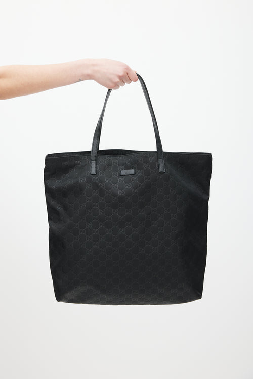 Gucci Black Nylon Monogram Tote