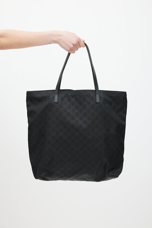 Gucci Black Nylon Monogram Tote