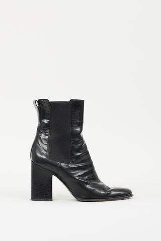 Gucci Black Leather Chelsea Ankle Boot