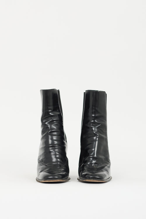 Gucci Black Leather Chelsea Ankle Boot