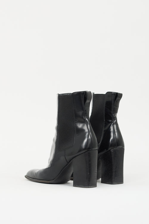 Gucci Black Leather Chelsea Ankle Boot