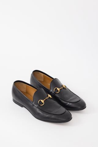 Gucci Black Leather Jordaan Loafer