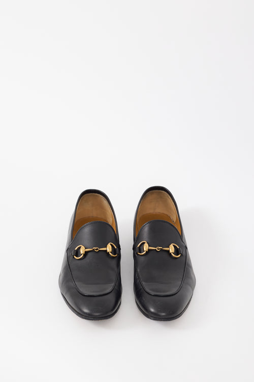 Gucci Black Leather Jordaan Loafer