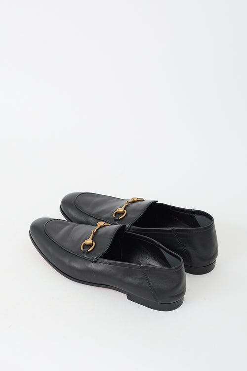 Gucci Black Leather Jordaan Loafer