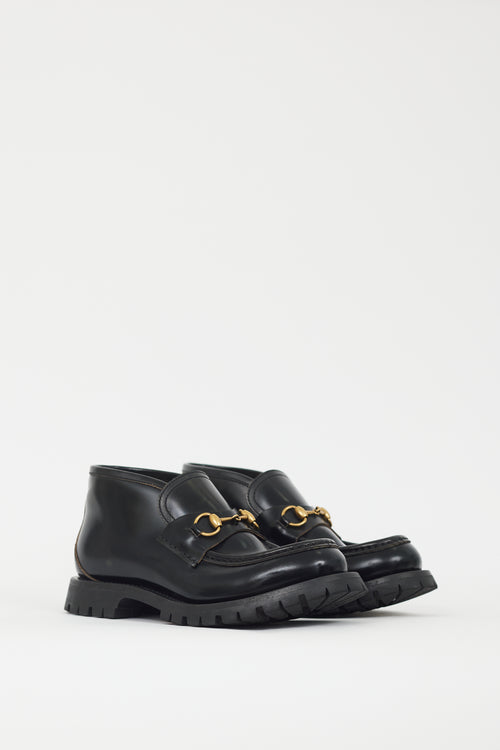 Gucci Black Leather Sylke Boot