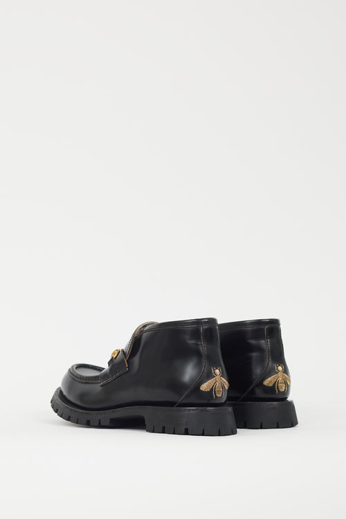 Gucci Black Leather Sylke Boot