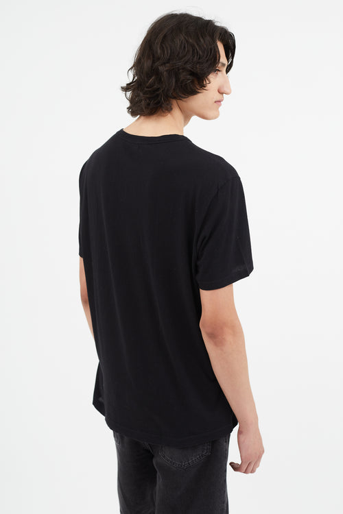 Gucci Black Leather Pocket T-Shirt