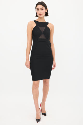 Gucci Black Mesh Buckle Dress